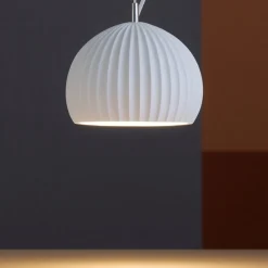 Lampade A Sospensione-Perenz Illuminazione Lampada a sospensione di gesso bianco verniciabile minea perenz