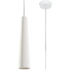 Lampade A Sospensione-Selezionato da Mazzolaluce Lampada a sospensione di gesso bianco