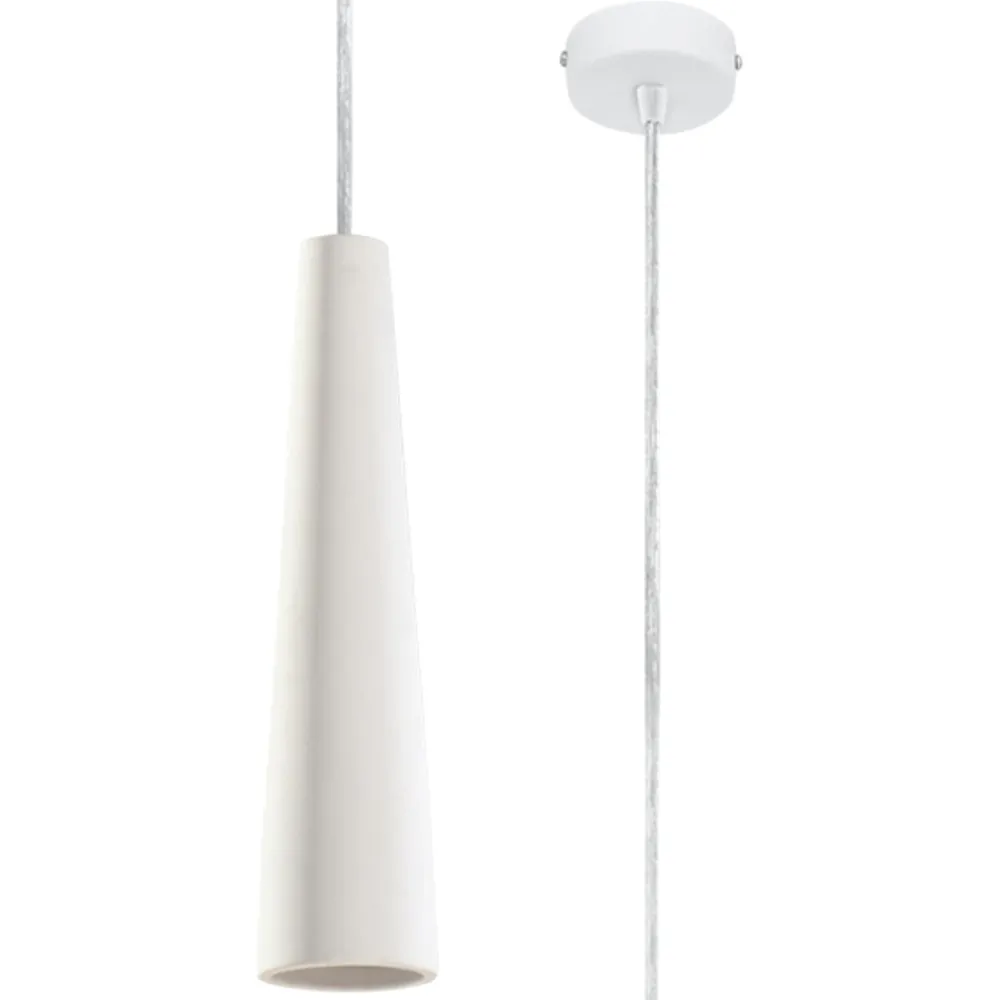 Lampade A Sospensione-Selezionato da Mazzolaluce Lampada a sospensione di gesso bianco