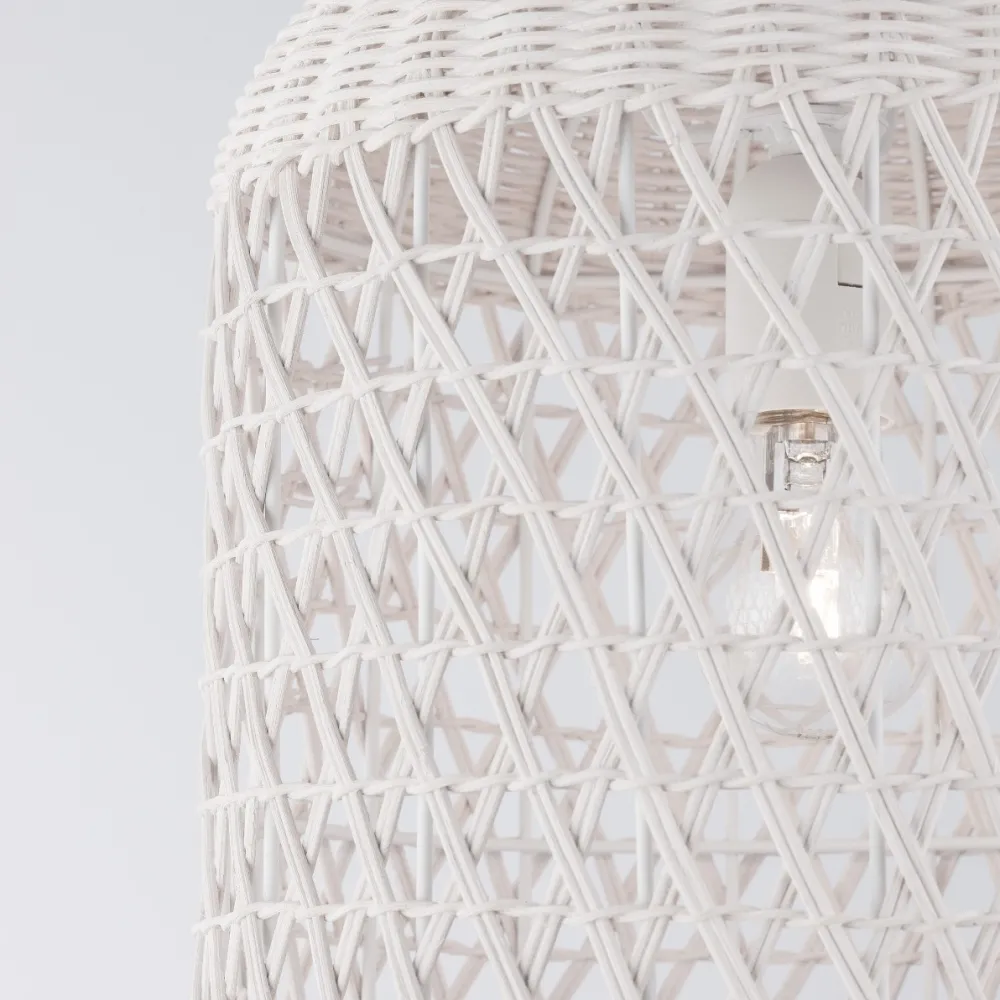 Lampade A Sospensione-Selezionato da Mazzolaluce Lampada a sospensione di rattan avorio