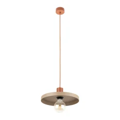 Lampade A Sospensione-Selezionato da Mazzolaluce Lampada a sospensione disco 30 cm di metallo sabbia mattone