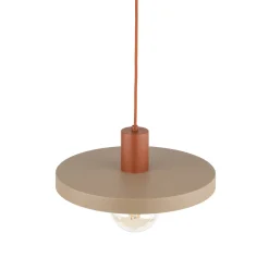Lampade A Sospensione-Selezionato da Mazzolaluce Lampada a sospensione disco 30 cm di metallo sabbia mattone