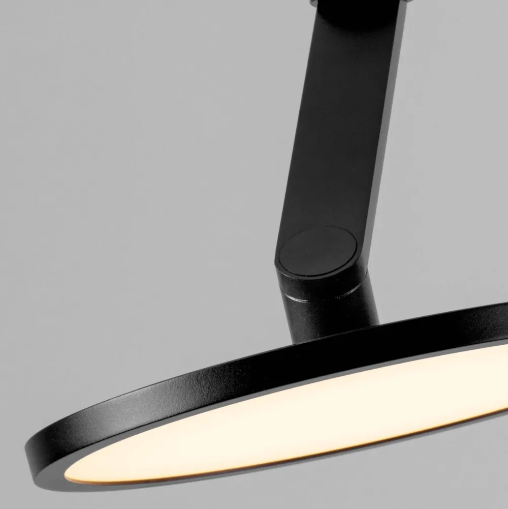 Lampade A Sospensione-Selezionato da Mazzolaluce Lampada a sospensione disco nero design moderna led 14w 3000k