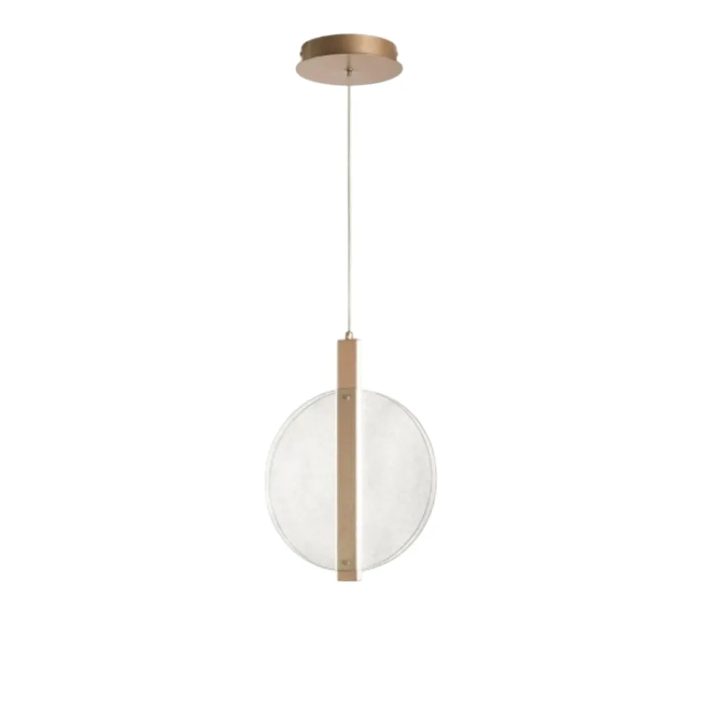 Lampade A Sospensione-Ondaluce Lampada a sospensione disco trasparente juis led 20w 3000k