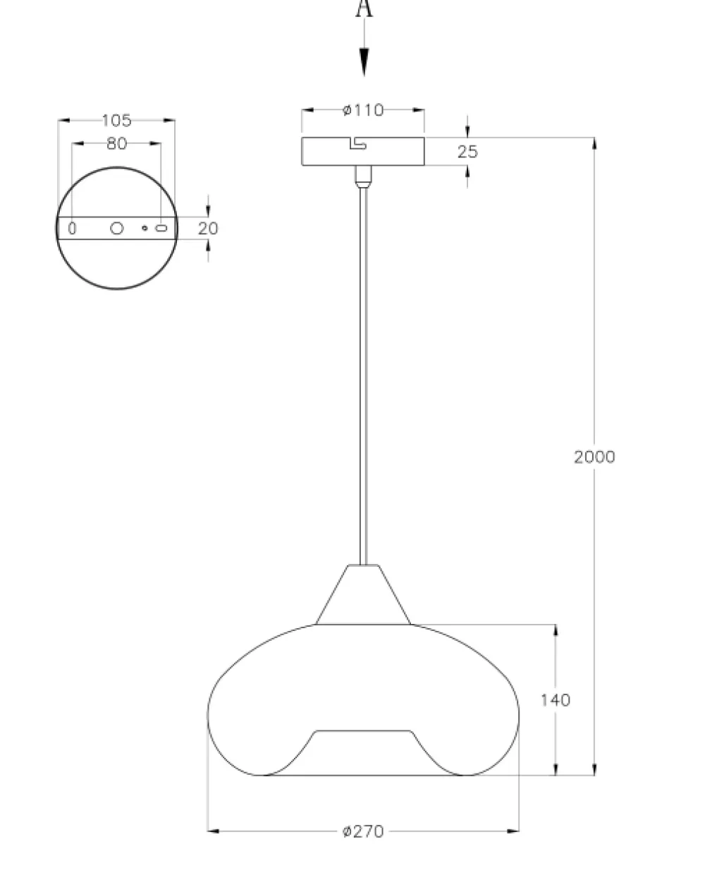 Lampade A Sospensione-Fabas Luce Lampada a sospensione di vetro ambra design elea
