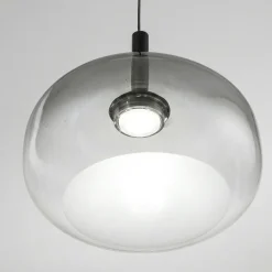 Lampade A Sospensione-Fabas Luce Lampada a sospensione di vetro cognac led 2700k 3000k 4000k fabas devero