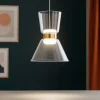 Lampade A Sospensione-Selezionato da Mazzolaluce Lampada a sospensione di vetro led 3000k oro luce biemissione