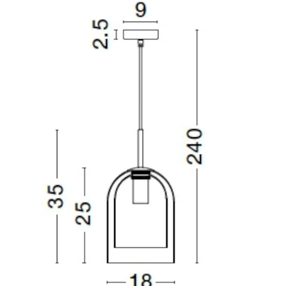 Lampade A Sospensione-Selezionato da Mazzolaluce Lampada a sospensione doppio vetro ambra trasparente per isola cucina
