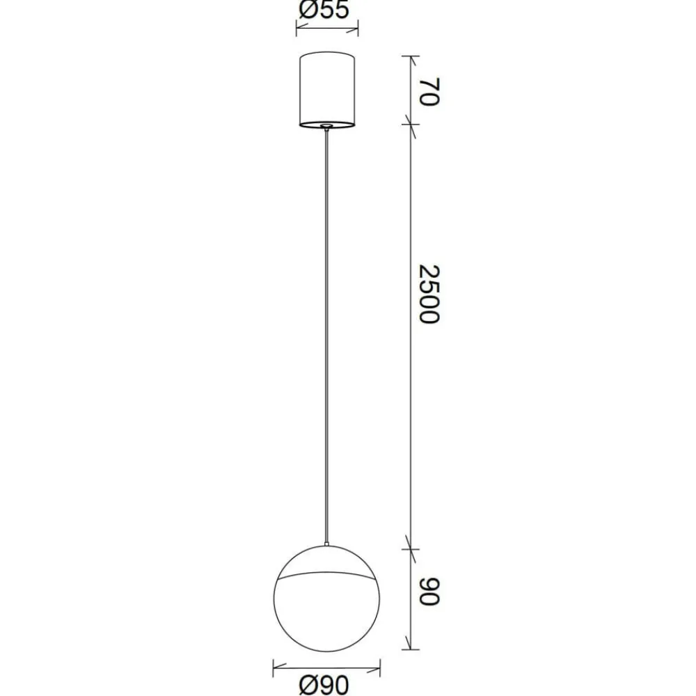 Lampade A Sospensione-Selezionato da Mazzolaluce Lampada a sospensione dorata sfera led 10w 3000k