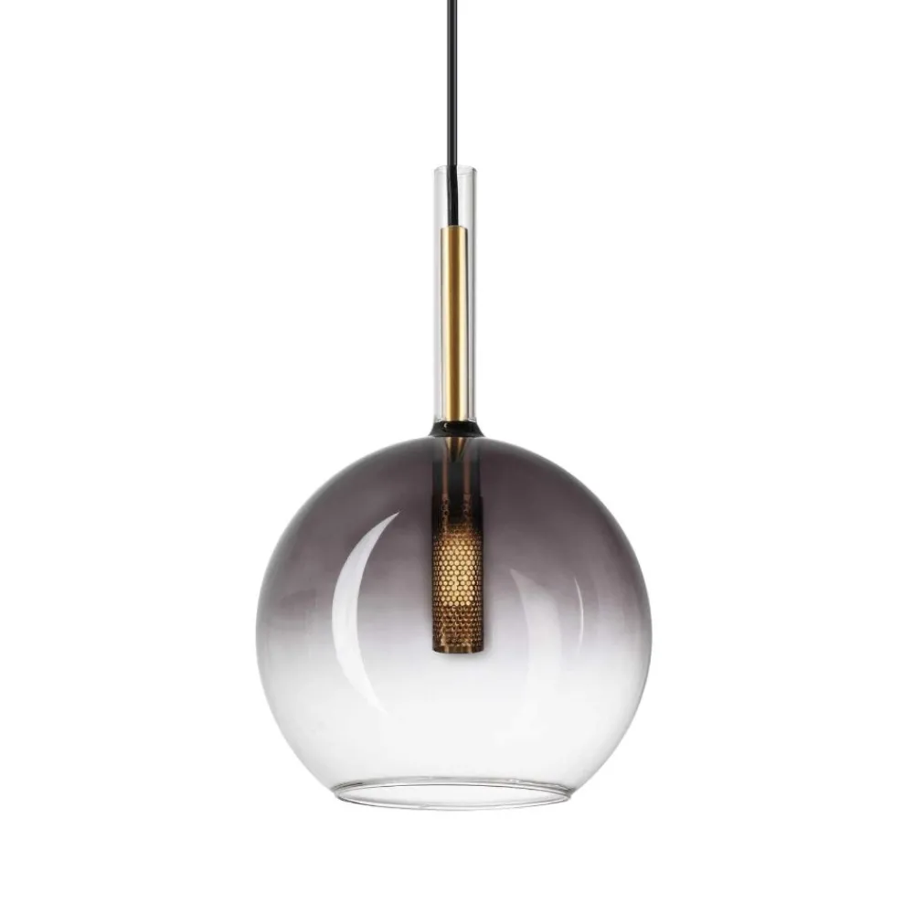 Lampade A Sospensione-Ideal Lux Lampada a sospensione empire sp1 sfera vetro fume