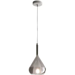 Lampade A Sospensione-Fabas Luce Lampada a sospensione lila fume in vetro moderna