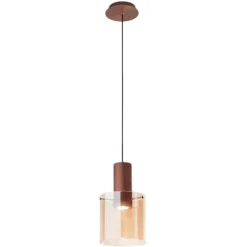 Lampade A Sospensione-Perenz Illuminazione Lampada a sospensione hugo moderna vetro ambra