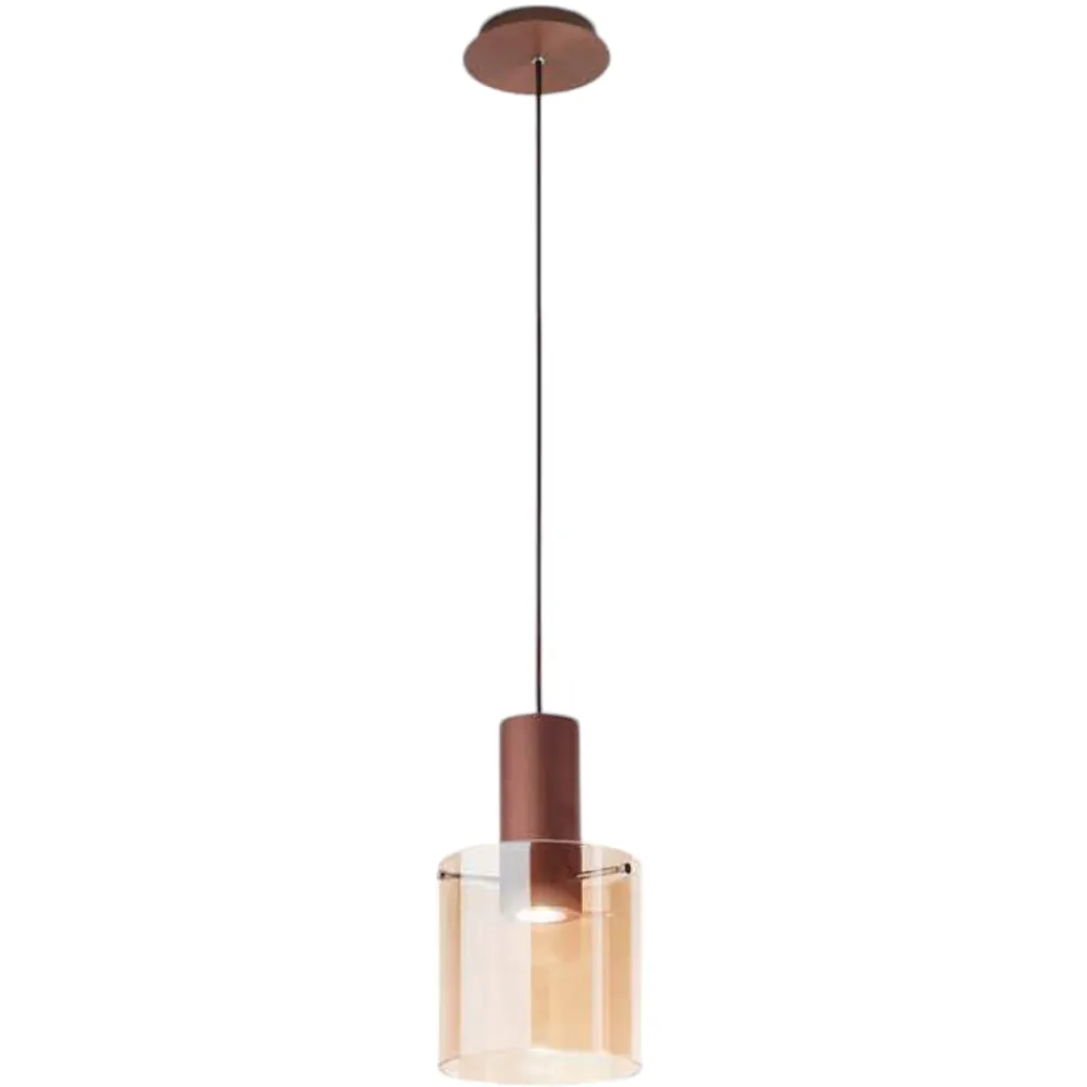 Lampade A Sospensione-Perenz Illuminazione Lampada a sospensione hugo moderna vetro ambra