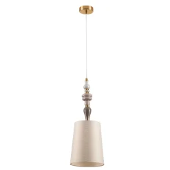 Lampade A Sospensione-Selezionato da Mazzolaluce Lampada a sospensione in ceramica con paralume per camera da letto