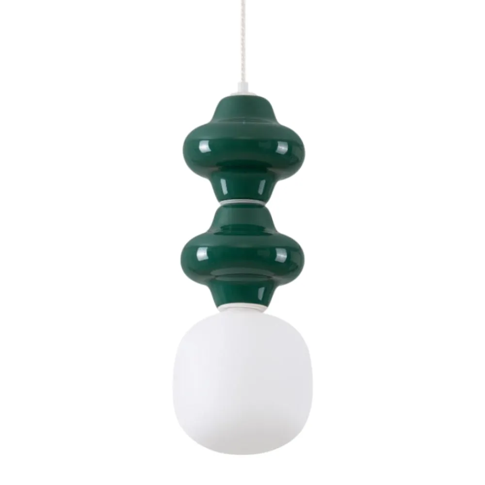 Lampade A Sospensione-Selezionato da Mazzolaluce Lampada a sospensione in ceramica verde design moderna
