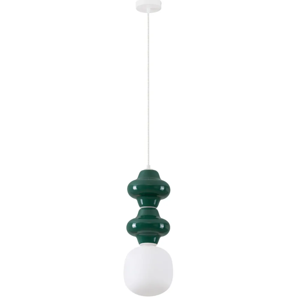 Lampade A Sospensione-Selezionato da Mazzolaluce Lampada a sospensione in ceramica verde design moderna