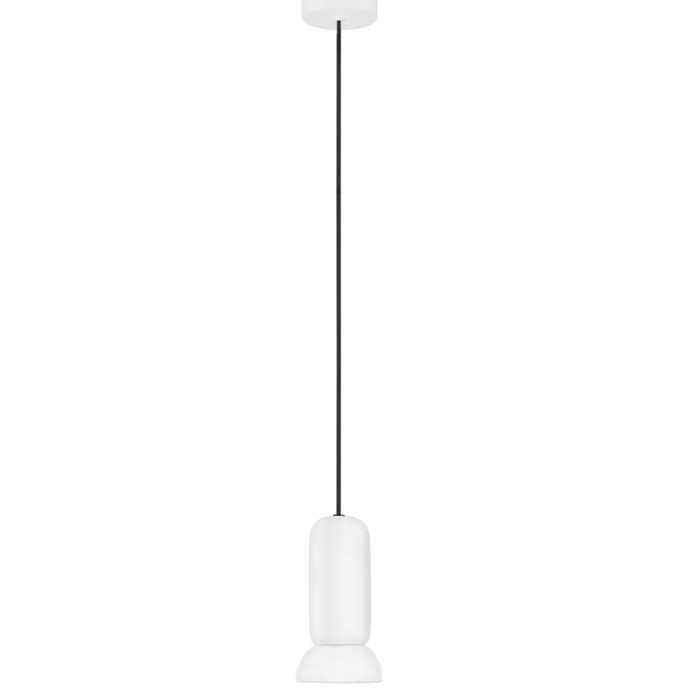Lampade A Sospensione-Selezionato da Mazzolaluce Lampada a sospensione in ceramica bianco opaco moderna per comodini