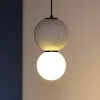 Lampade A Sospensione-Selezionato da Mazzolaluce Lampada a sospensione in porcellana vetro opalino diametro 18cm led 3000k