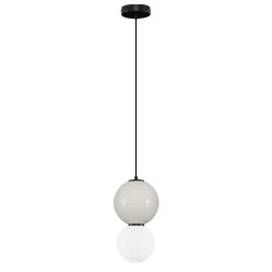 Lampade A Sospensione-Selezionato da Mazzolaluce Lampada a sospensione in porcellana vetro opalino diametro 18cm led 3000k