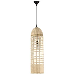 Lampade A Sospensione-Selezionato da Mazzolaluce Lampada a sospensione in rattan naturale intrecciato per comodino camera da letto