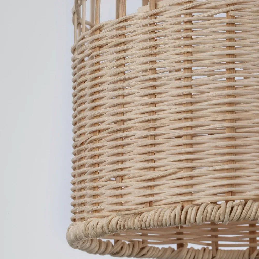 Lampade A Sospensione-Selezionato da Mazzolaluce Lampada a sospensione in rattan naturale intrecciato per comodino camera da letto