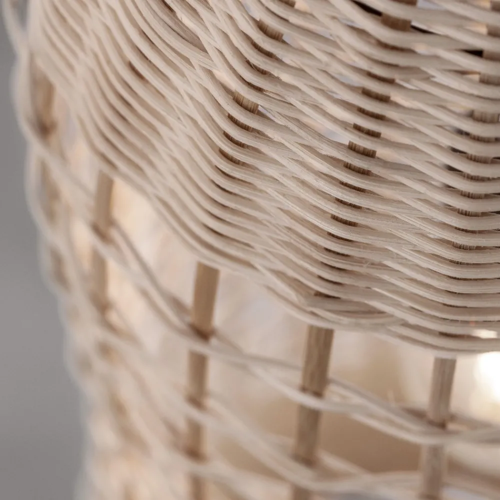 Lampade A Sospensione-Selezionato da Mazzolaluce Lampada a sospensione in rattan naturale intrecciato per comodino camera da letto