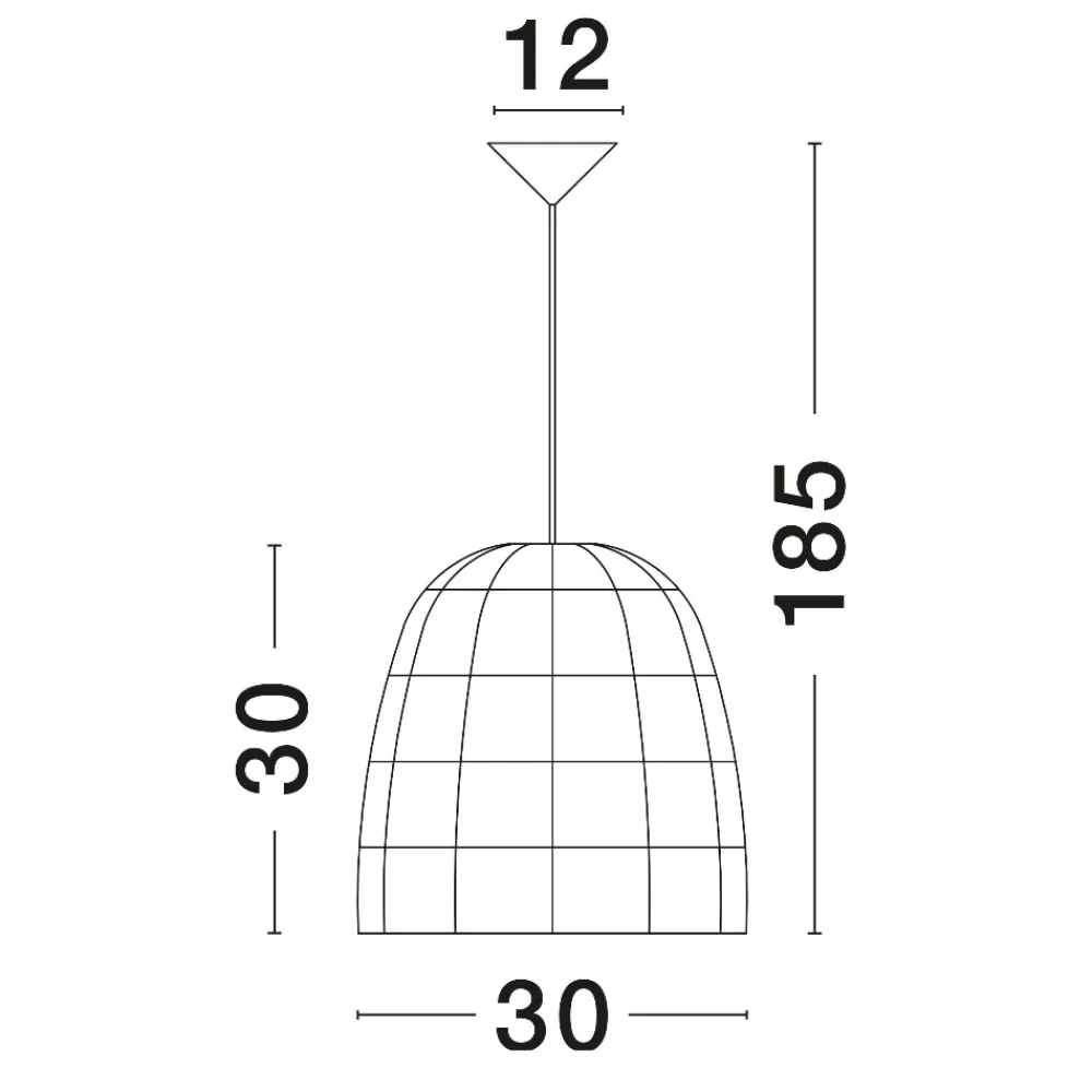Lampade A Sospensione-Selezionato da Mazzolaluce Lampada a sospensione in rattan naturale 30 cm
