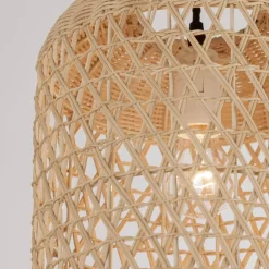 Lampade A Sospensione-Selezionato da Mazzolaluce Lampada a sospensione in rattan naturale 24 cm