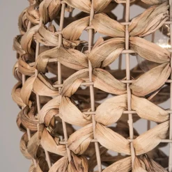 Lampade A Sospensione-Selezionato da Mazzolaluce Lampada a sospensione in rattan e giacinto essiccato