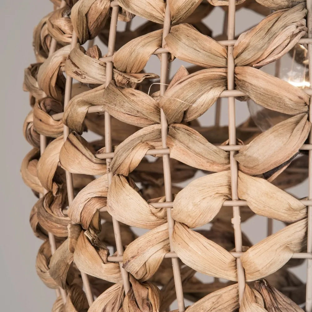 Lampade A Sospensione-Selezionato da Mazzolaluce Lampada a sospensione in rattan e giacinto essiccato