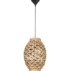 Lampade A Sospensione-Selezionato da Mazzolaluce Lampada a sospensione in rattan e giacinto essiccato