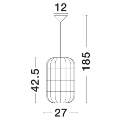 Lampade A Sospensione-Selezionato da Mazzolaluce Lampada a sospensione in rattan per soggiorno