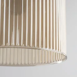Lampade A Sospensione-Selezionato da Mazzolaluce lampada a sospensione in vetro ambra rigato