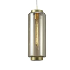 Lampade A Sospensione-Selezionato da Mazzolaluce Lampada a sospensione in vetro trasparente bronzo design