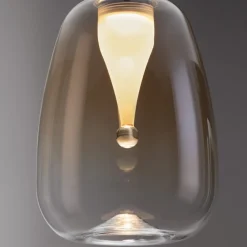 Lampade A Sospensione-Selezionato da Mazzolaluce Lampada a sospensione in vetro ambrato led 3000k design moderno