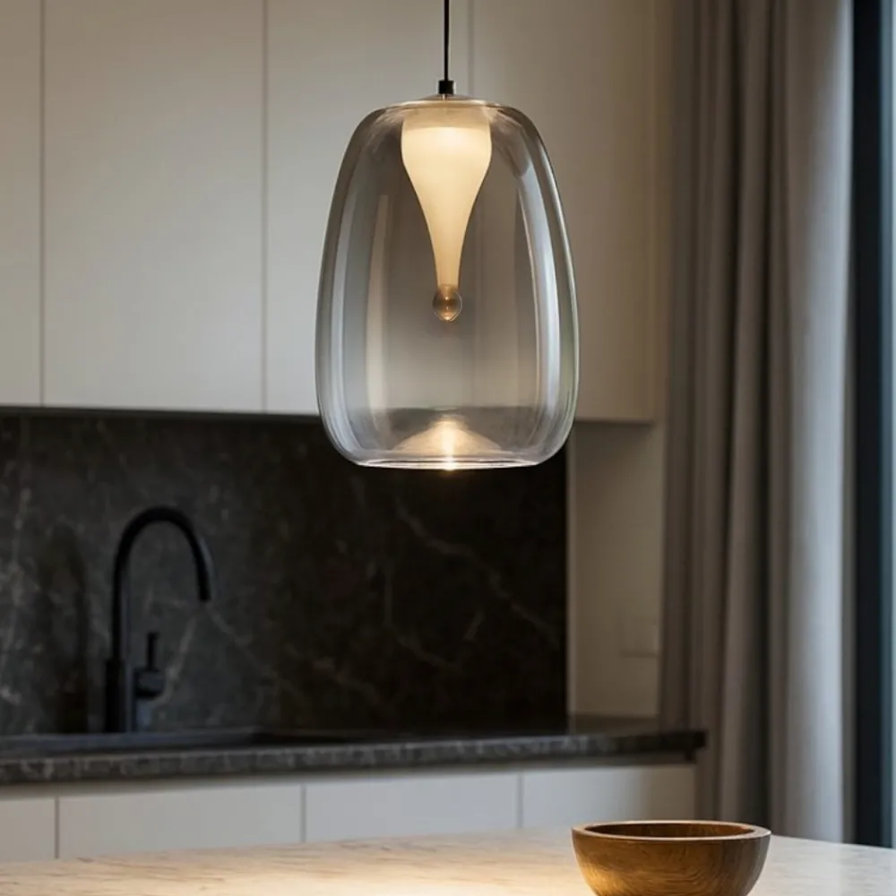 Lampade A Sospensione-Selezionato da Mazzolaluce Lampada a sospensione in vetro design moderno led 3w 3000k