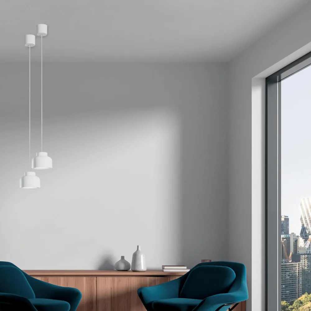Lampade A Sospensione-Vivida International Lampada a sospensione isola moderna bottone bianco vivida