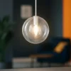 Lampade A Sospensione-Top Light Lampada a sospensione isola toplight eclipse sfera trasparente