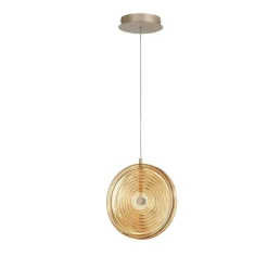 Lampade A Sospensione-Ondaluce Lampada a sospensione jokey gr vetro decorato ambrato led 3000k