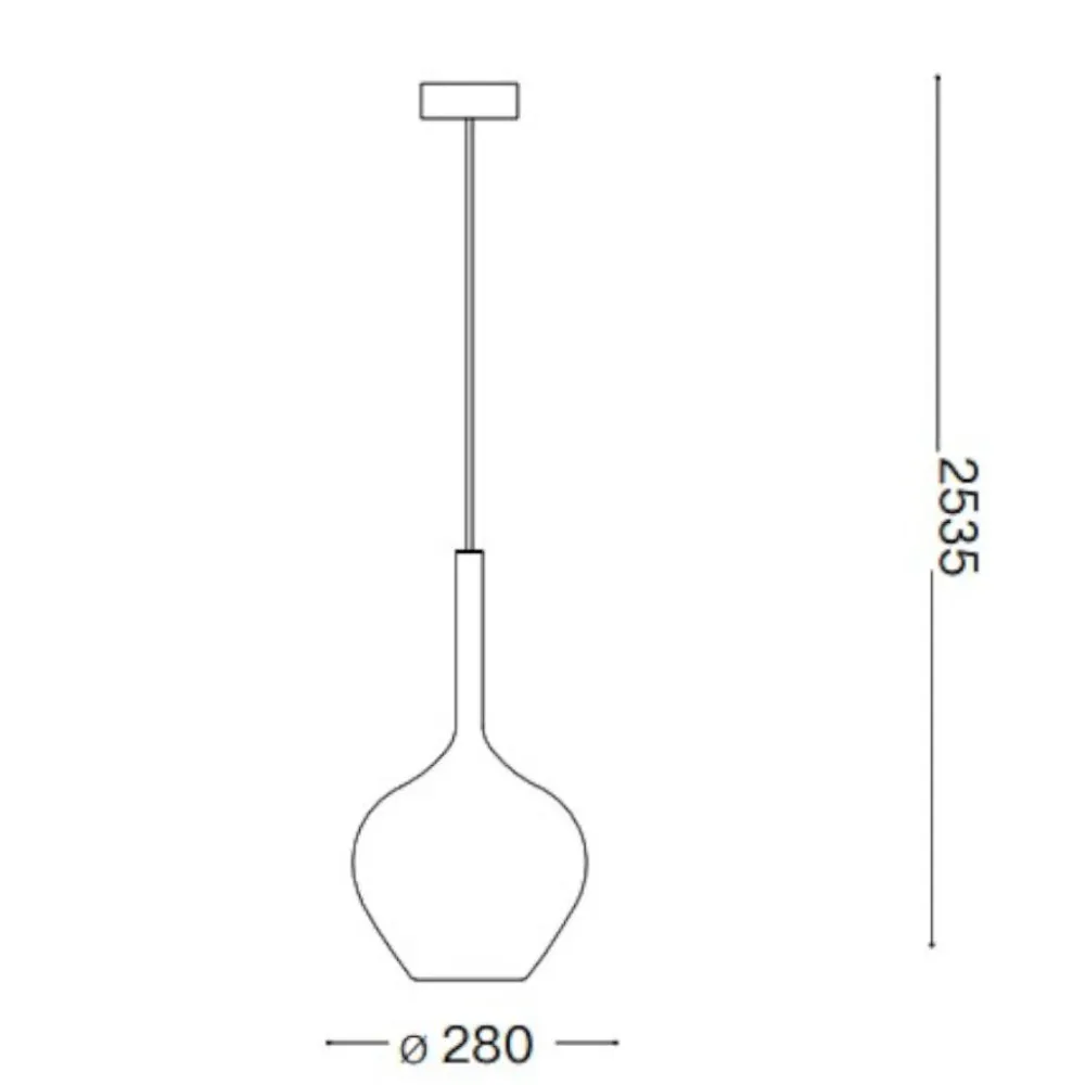 Lampade A Sospensione-Ideal Lux Lampada a sospensione klique sp1-1 d28 vetro fume' per soggiorno