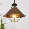 Lampade A Sospensione-Selezionato da Mazzolaluce Lampada a sospensione lanterna rustica marrone