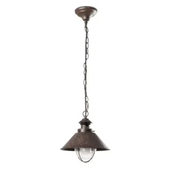 Lampade A Sospensione-Selezionato da Mazzolaluce Lampada a sospensione lanterna rustica marrone