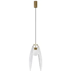 Lampade A Sospensione-Selezionato da Mazzolaluce Lampada a sospensione l30cm conchiglia di vetro per camera da letto