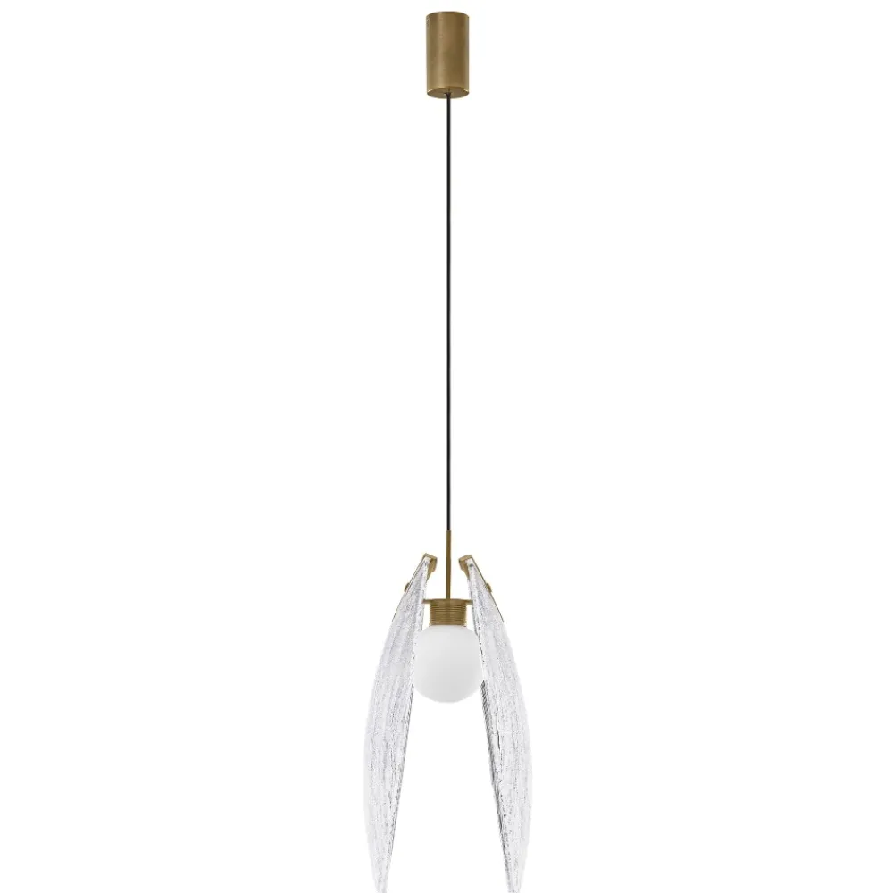 Lampade A Sospensione-Selezionato da Mazzolaluce Lampada a sospensione l30cm conchiglia di vetro per camera da letto