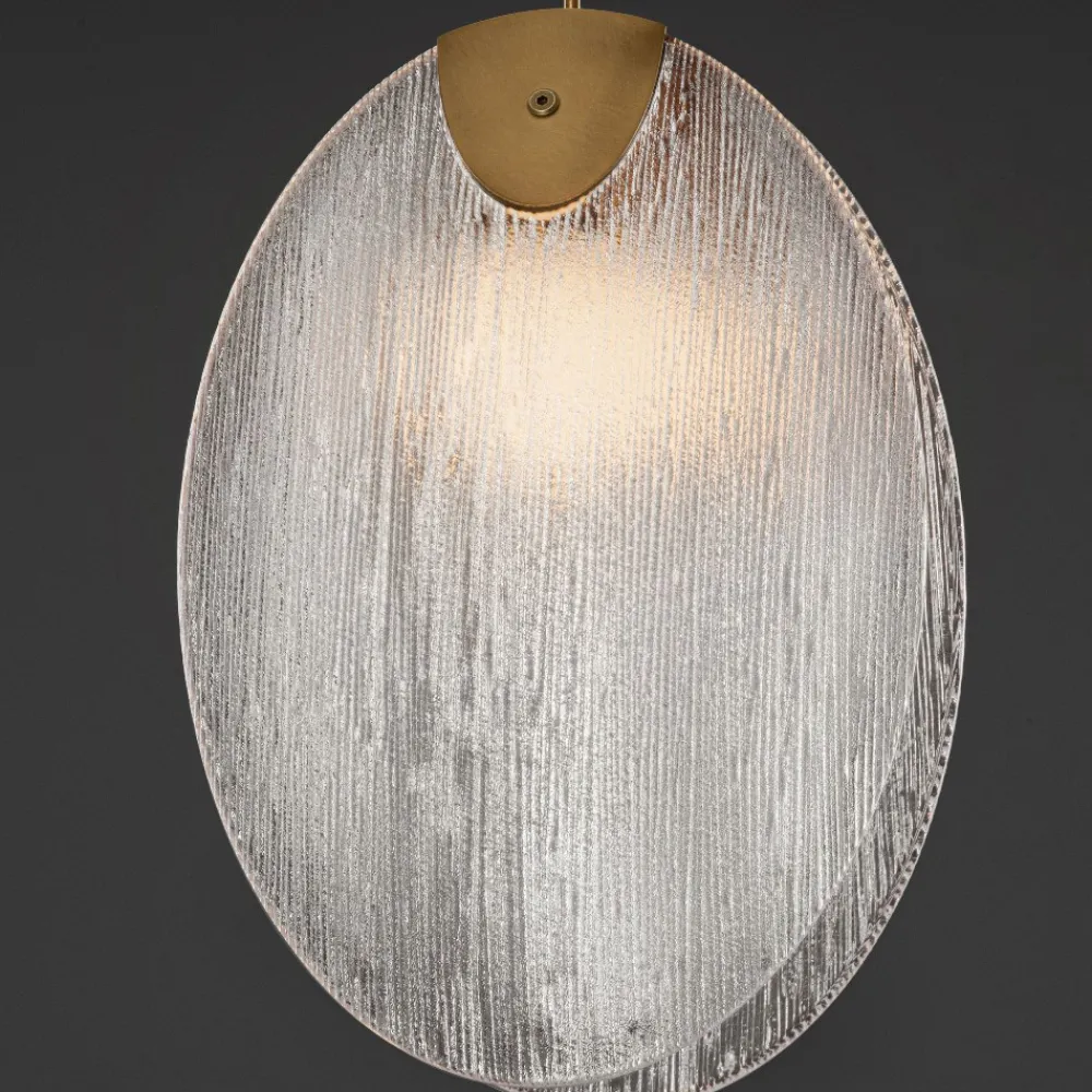 Lampade A Sospensione-Selezionato da Mazzolaluce Lampada a sospensione l30cm conchiglia di vetro per camera da letto