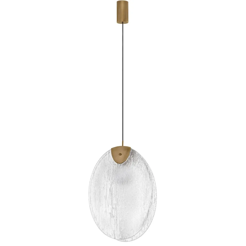 Lampade A Sospensione-Selezionato da Mazzolaluce Lampada a sospensione l30cm conchiglia di vetro per camera da letto