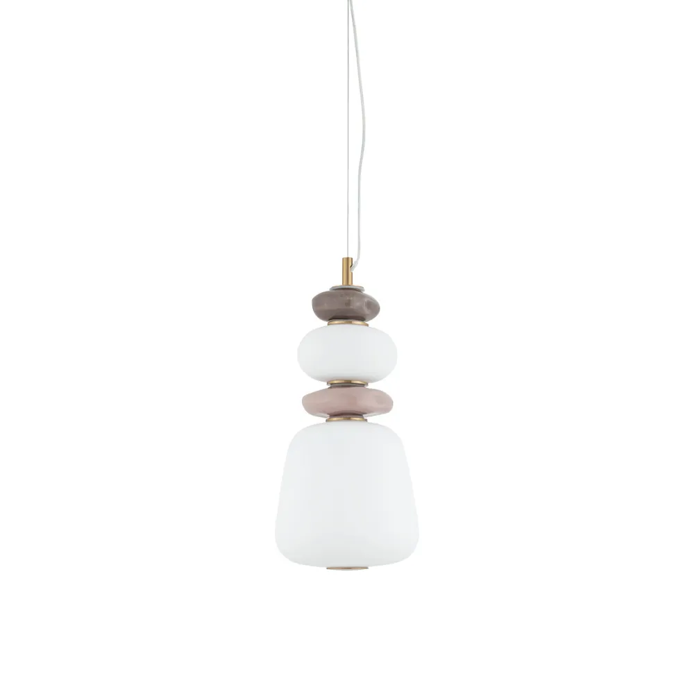 Lampade A Sospensione-Selezionato da Mazzolaluce Lampada a sospensione led design vetro ceramica