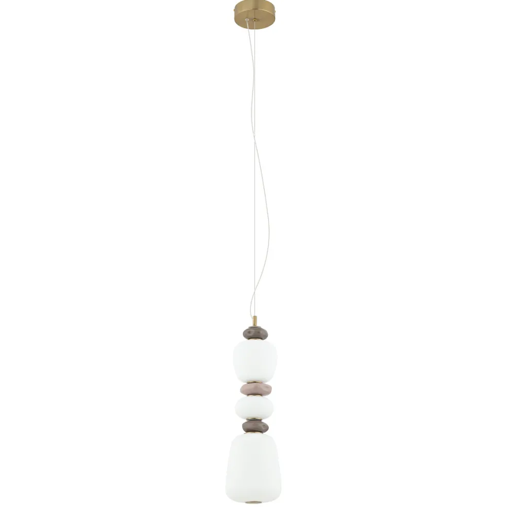 Lampade A Sospensione-Selezionato da Mazzolaluce Lampada a sospensione ,led in vetro inserti in ceramica design moderno