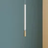 Lampade A Sospensione-Ondaluce Lampada a sospensione led isola cucina so tubic bianco e oro