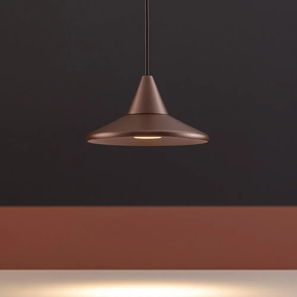 Lampade A Sospensione-Selezionato da Mazzolaluce Lampada a sospensione led 3000k per penisola cucina marrone caffe